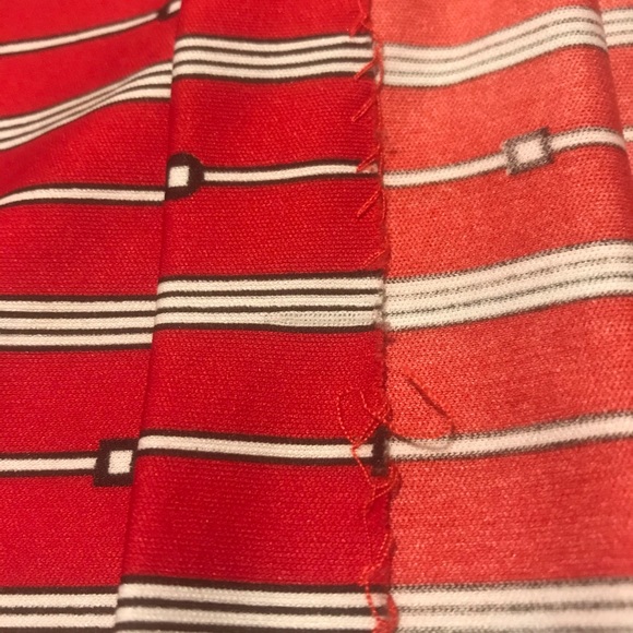 VTG 70s Mardi Modes red black white retro bowling shirt graphic geometric print - Picture 8 of 8